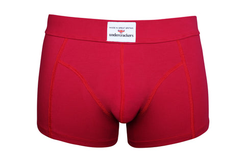 Luxury Velour Red Stretch Boxer Trunks